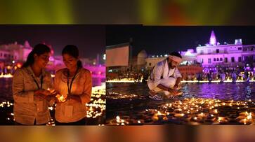 Deepotsav 2023 : Ayodhya lights up with over 22 lakh diyas for Diwali celebrations, Saryu river, Uttar Pradesh RMA Deepotsav 2023 : Ayodhya lights up with over 22 lakh diyas for Diwali celebrations, Saryu river, Uttar Pradesh RMA