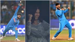 Anushka Sharma reaction Goes viral after Virat Kohli took a wicket during IND vs NED 45th Match of World Cup 2023 at Bengaluru rsk