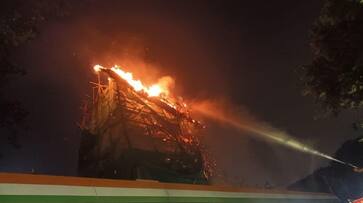 Fire incident in Mylapore Saibaba temple in Chennai sgb Fire incident in Mylapore Saibaba temple in Chennai sgb
