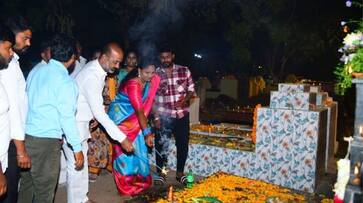 Bandi Sanjay Diwali celebrations in graveyard in Karimnagar of telangana KRJ Bandi Sanjay Diwali celebrations in graveyard in Karimnagar of telangana KRJ