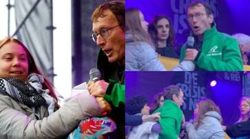 Greta Thunberg Mic Grabbed by Man at Amsterdam climate march SSM Greta Thunberg Mic Grabbed by Man at Amsterdam climate march SSM