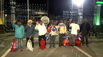 Eighty fishermen released from Pakistan jail arrive in Gujarat on Diwali prm Eighty fishermen released from Pakistan jail arrive in Gujarat on Diwali prm
