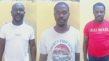 Arrest of 3 foreign nationals who were doing online fraud at vijayapura gvd Arrest of 3 foreign nationals who were doing online fraud at vijayapura gvd