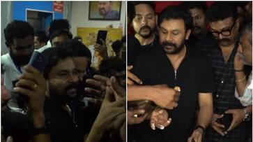 Dileep celebrates the success of Bandra with the audience Thrissur ragam theate vvk Dileep celebrates the success of Bandra with the audience Thrissur ragam theate vvk