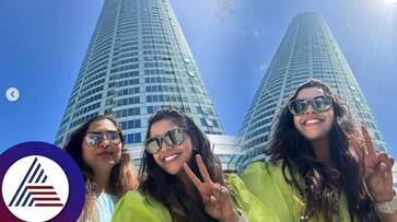 Anchor Anushree in Australia giving pose in front of SkyPoint Fans reacts suc Anchor Anushree in Australia giving pose in front of SkyPoint Fans reacts suc