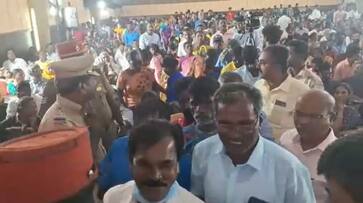 Controversy as tribal people were made to sit on the ground during a ceremony attended by the Chief Minister and Governor in puducherry vel Controversy as tribal people were made to sit on the ground during a ceremony attended by the Chief Minister and Governor in puducherry vel