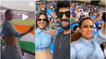 watch video actress nia sharma enjoying india vs new zealand semi final watch video actress nia sharma enjoying india vs new zealand semi final
