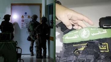 Israel Hamas Gaza War Al Shifa hospital Search guns grenades hidden behind MRI machines san Israel Hamas Gaza War Al Shifa hospital Search guns grenades hidden behind MRI machines san