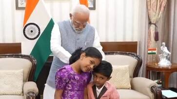 PM Modi performs coin magic trick for children shows the child in him smp PM Modi performs coin magic trick for children shows the child in him smp
