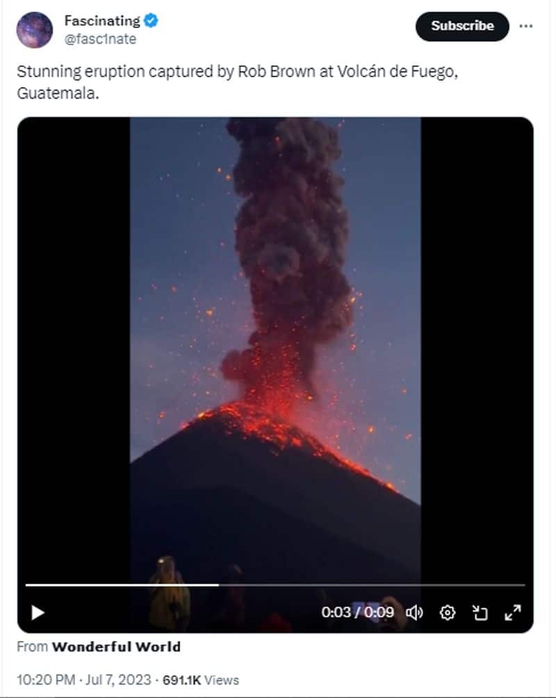 Fact Check video of volcano eruption Mount Etna in Italy is old and from Guatemala 2023 11 16 jje