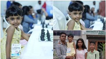 Four year old child Mitra Joby Jose from idukki was very curious in The International Chess Festival latest news asd Four year old child Mitra Joby Jose from idukki was very curious in The International Chess Festival latest news asd