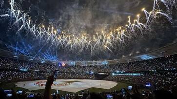 ICC Cricket World Cup 2023 Final: Air show by IAF at World Cup closing ceremony RMA ICC Cricket World Cup 2023 Final: Air show by IAF at World Cup closing ceremony RMA