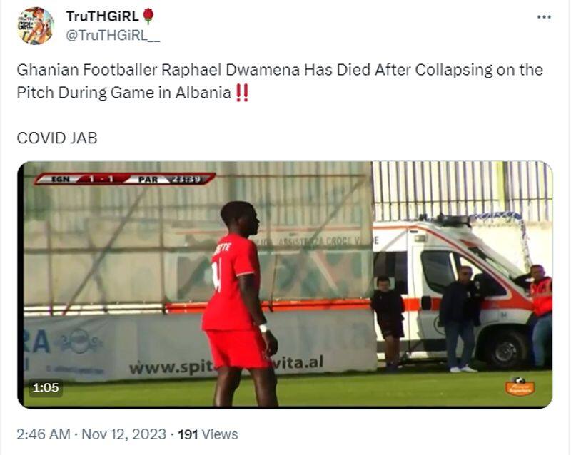 Former Ghanaian international footballer Raphael Dwamena cause of death not Covid vaccine jje