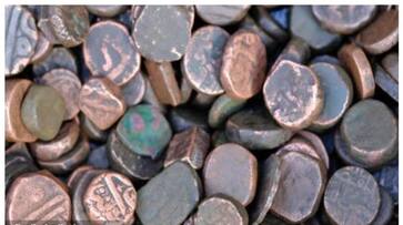 832 centuries-old copper coins were found in a jar while cleaning a cashew plantation in Goa bkg 832 centuries-old copper coins were found in a jar while cleaning a cashew plantation in Goa bkg