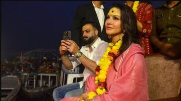Watch: Sunny Leone takes part in Ganga Aarti in Varanasi along with co-actor Abhishek Singh RKK Watch: Sunny Leone takes part in Ganga Aarti in Varanasi along with co-actor Abhishek Singh RKK