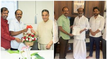 Rajini and Kamal Haasan invited to attend Kalaignar Karunanidhi centenary Function mma Rajini and Kamal Haasan invited to attend Kalaignar Karunanidhi centenary Function mma