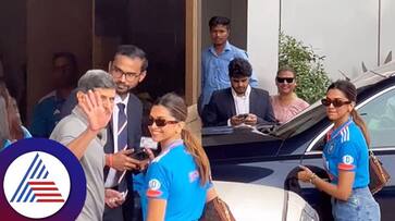 Actress Deepika Padukone going for Final Cricket match with father Prakash Padukone srb Actress Deepika Padukone going for Final Cricket match with father Prakash Padukone srb