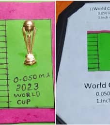 Moodbidire goldsmith made mini world cup in 24 carat gold and wishing for India through scuba diving sat