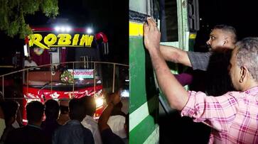 Robin bus will continue at Gandhipuram ; Bus owner and passengers shifted to Walayar in Tamilnadu RTC bus Robin bus will continue at Gandhipuram ; Bus owner and passengers shifted to Walayar in Tamilnadu RTC bus