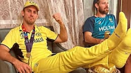 Social Media roasts Mitchell Marsh  for resting feet on the World Cup trophy
