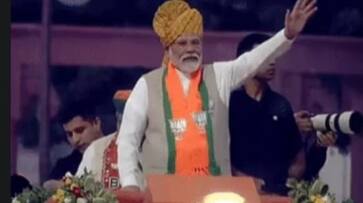 PM Modi holds roadshow in Bikaner in poll-bound Rajasthan sgb PM Modi holds roadshow in Bikaner in poll-bound Rajasthan sgb