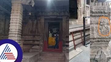Clerk suspended in Hampi Virupakseshwar temple pillar case at hampi vijayanagar rav Clerk suspended in Hampi Virupakseshwar temple pillar case at hampi vijayanagar rav