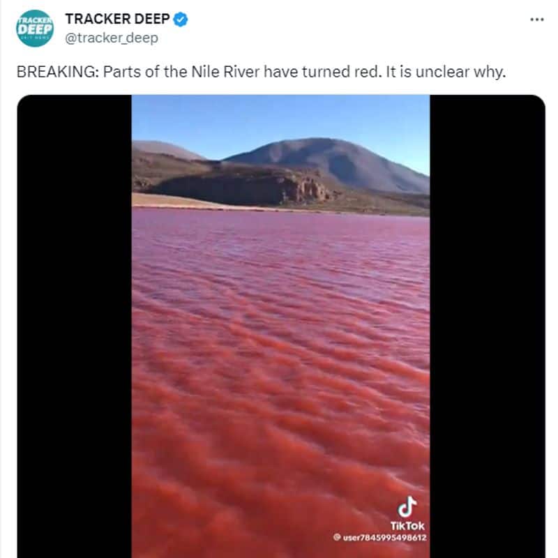 viral video shows that the Nile River recently turned red is not true jje 