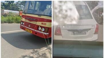 Kottayam KSRTC bus headlight smash incident Woman identified case under non bailable sections ppp Kottayam KSRTC bus headlight smash incident Woman identified case under non bailable sections ppp