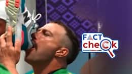 Viral video of Australian players drinking from a shoe is not related with ODI World Cup 2023