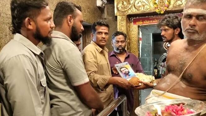 actor surya fans did a special prayer need to speedy recovery in mayiladuthurai vel