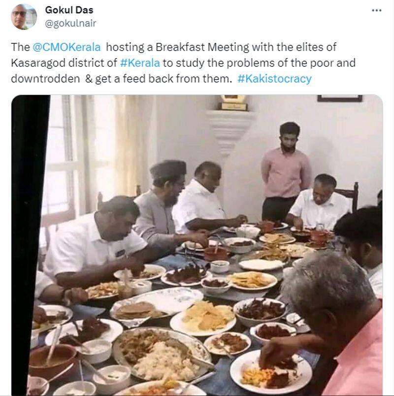 Nava Kerala Sadas Indian National Congress leader VT Balram shared fake photo in Facebook jje