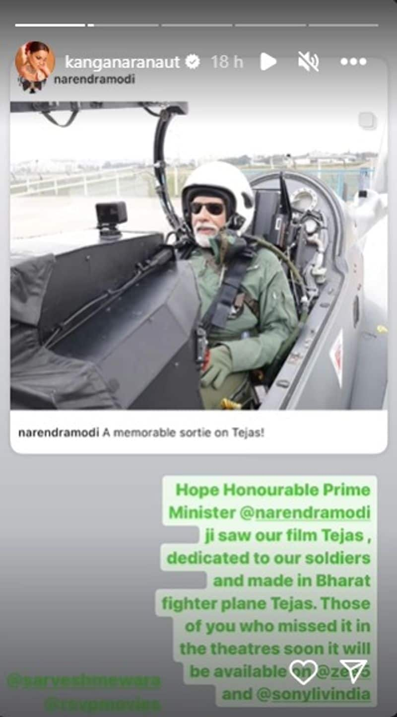 Kangana Ranaut wants PM Modi to watch 'Tejas' and shares his latest pictures (Photos) RBA