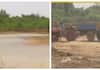 Lake soil illegally digging in kolar nbn