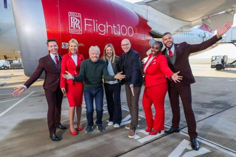 History at 38,000ft: Virgin Atlantic 'Flight100' flies London to New York on 100 percent sustainable aviation fuel