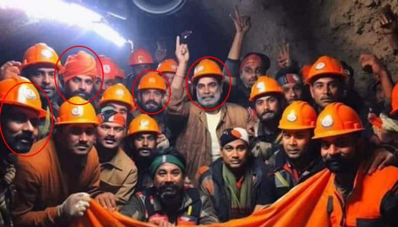 Photo of rescue team celebrating the success of the Uttarakhand tunnel rescue operation is AI here is the fact check