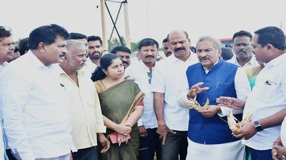 Minister KJ George visited Drought Areas in Chikkamagaluru grg 