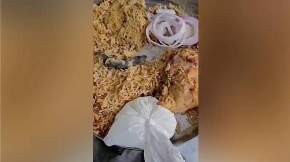 Hyderabad Man Orders Biryani, Finds Dead Lizard In It. Video Goes Viral sgb