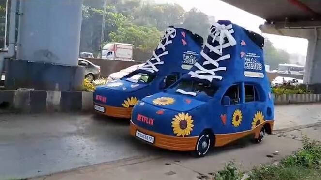 Watch: Mumbai transforms into 'The Archies' wonderland as cabs take film's decor RKK