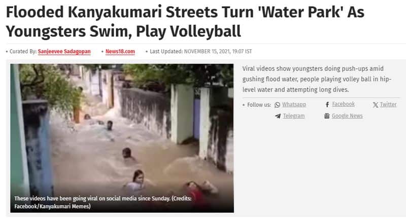 Fact Check: Video of Chennai people enjoying swimming in floods is FAKE; Read rkn