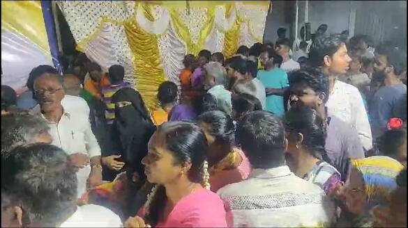 A large number of people flocked to buy the relief items given by BJP state president Annamalai in chennai vel