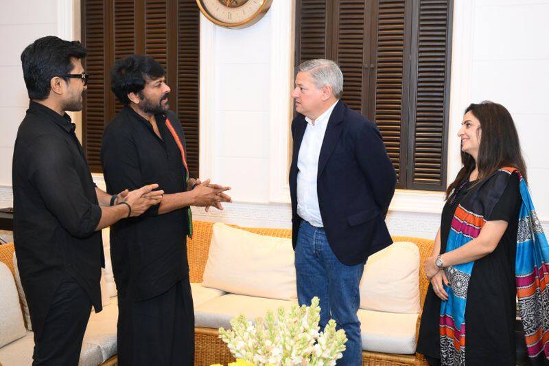 Netflix global head and ceo ted sarandos meets super star mahesh babu ksr 