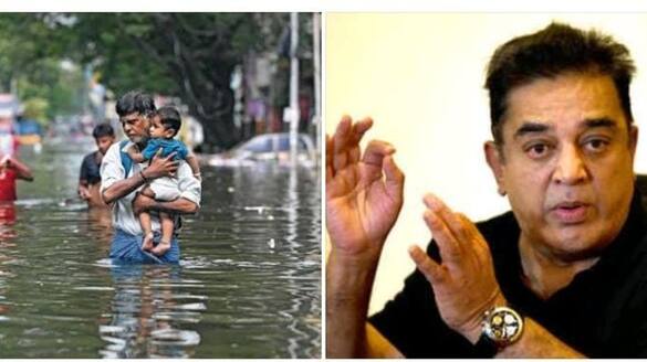 Kamal Haasan relief aid to flood affected people in Chennai KAK