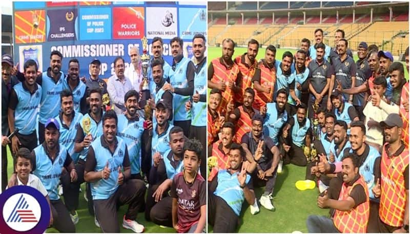 Bengaluru Police Commissioner Cup 2023 winner Police warriors and runner up Crime reporter junior sat