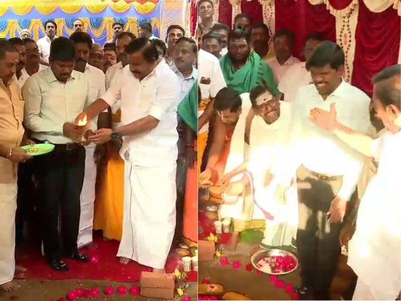 minister kn nehru laid stone for new bus stand at srirangam in trichy vel