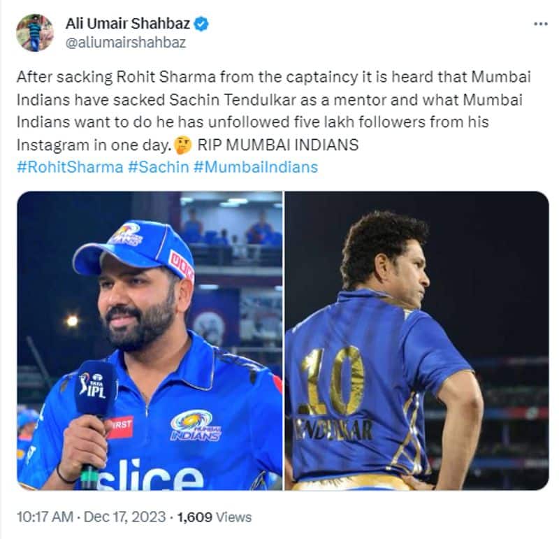 IPL 2024 Sachin Tendulkar part ways with Mumbai Indians in mentor role here is the fact jje 