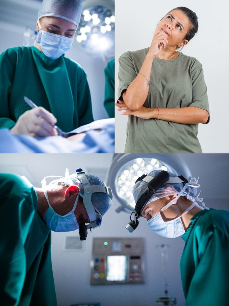Why do doctors wear green or blue clothes during surgery?