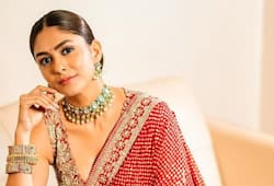 mrunal thakur latest saree design designer dress for wedding function kxa 