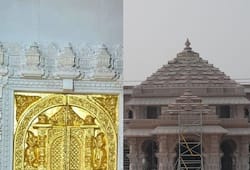 ayodhya prana pratishtha ceremoney gold plated door installed in ram mandir zrua