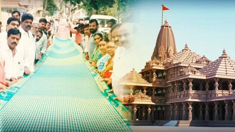 Andhra Pradesh man is gifting a 196-foot saree to Ram Temple in Ayodhya - bsb