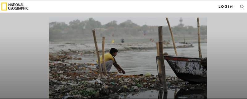 old images of the polluted Ganga river being falsely shared as from Lakshadweep Island fact check